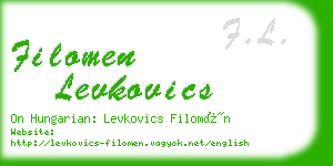 filomen levkovics business card